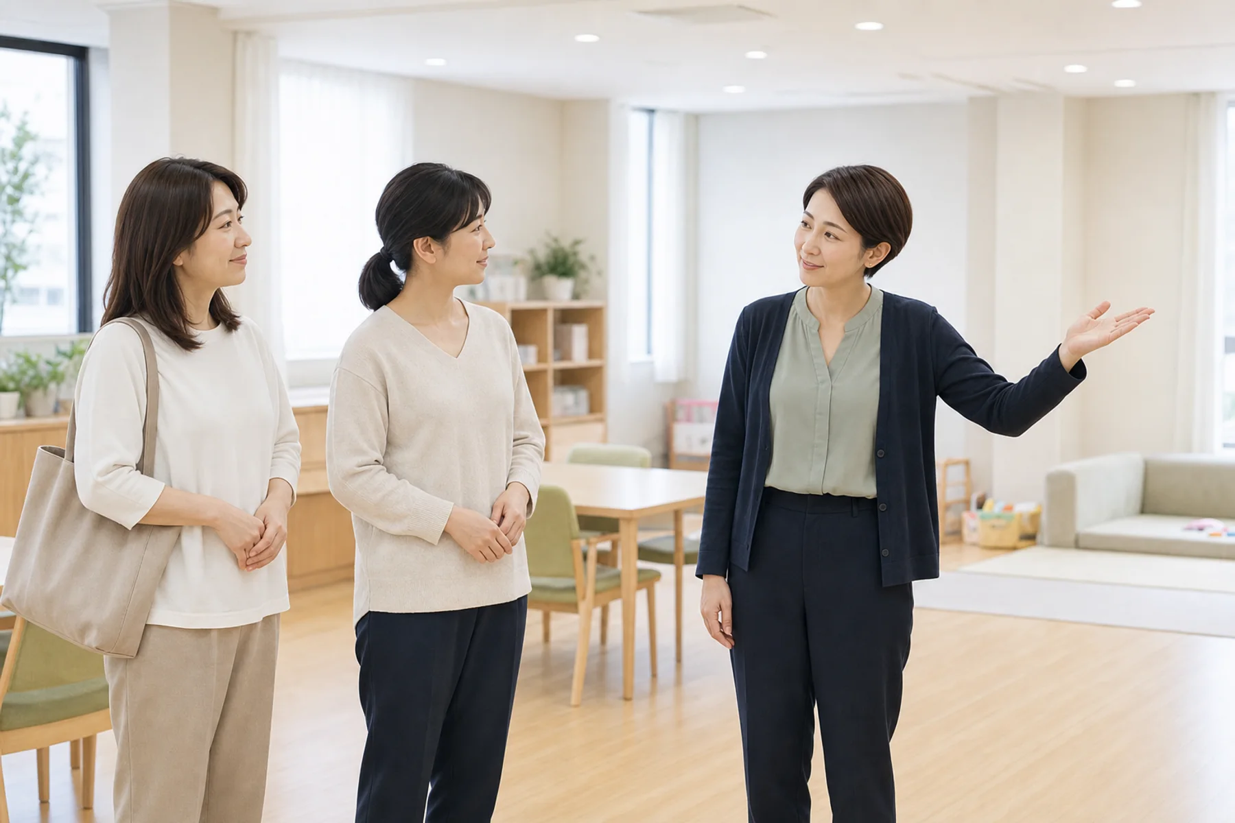 希望を聞き、選択肢を一緒に確かめる。(イメージ)